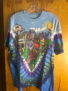 Liquid Blue Grateful Dead Casey Jones River Junction Tie Dye T-Shirt